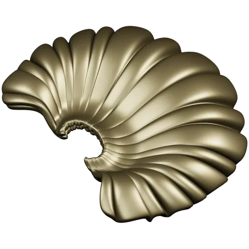 Shell Fan Relief - STL 3D model for CNC milling
