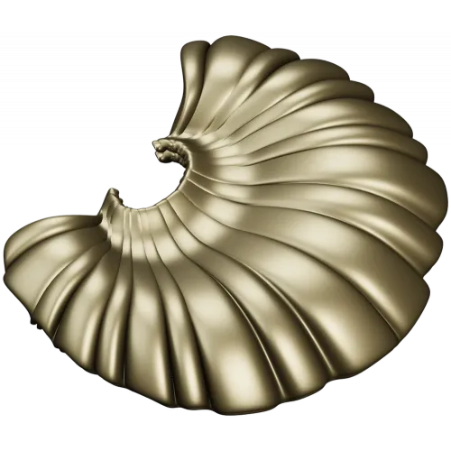 Shell Fan Relief - STL 3D model for CNC milling