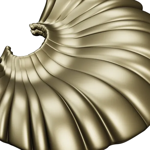 Shell Fan Relief - STL 3D model for CNC milling