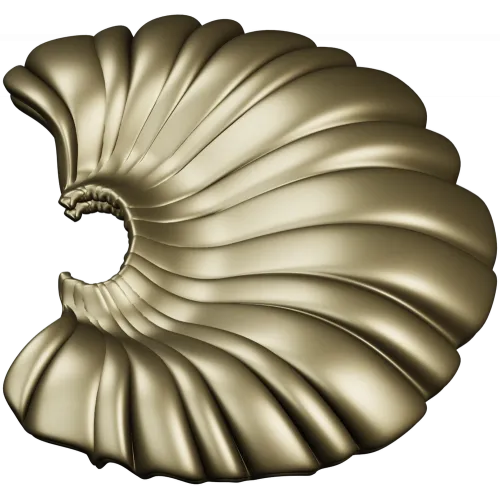Shell Fan Relief - STL 3D model for CNC milling