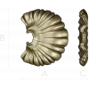 Shell Fan Relief - STL 3D model for CNC milling