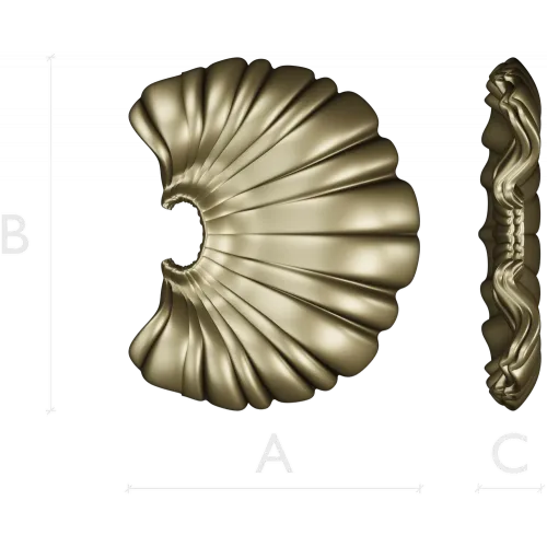 Shell Fan Relief - STL 3D model for CNC milling