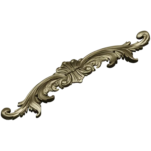 Ornamental Rococo Horizontal Applique STL 3D Model for CNC