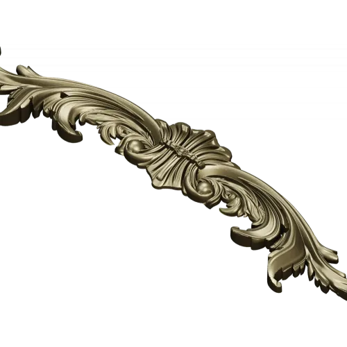 Ornamental Rococo Horizontal Applique STL 3D Model for CNC