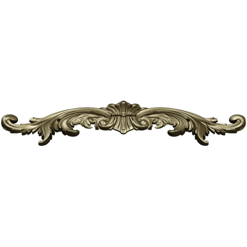 Ornamental Rococo Horizontal Applique STL 3D Model for CNC