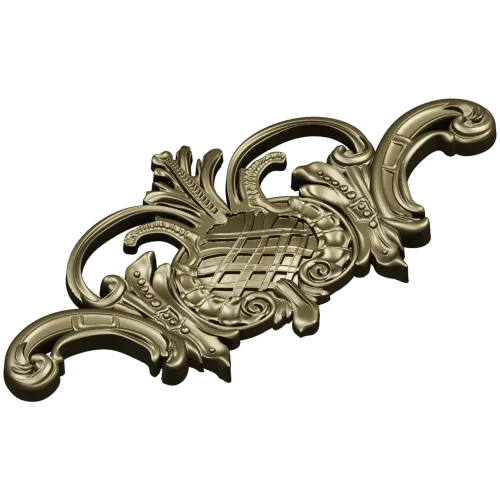 Regal Pineapple Cartouche - STL 3D model for CNC routing