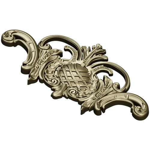 Regal Pineapple Cartouche - STL 3D model for CNC routing