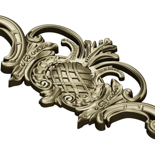Regal Pineapple Cartouche - STL 3D model for CNC routing