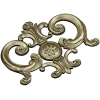 Regal rosette cartouche - STL decorative 3D model for CNC