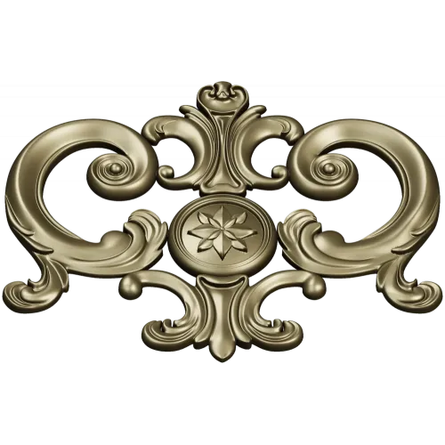 Regal rosette cartouche - STL decorative 3D model for CNC