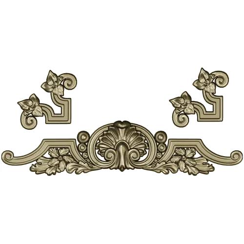 Shell Cartouche Decorative STL for CNC Milling