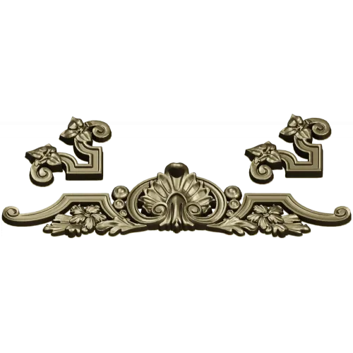 Shell Cartouche Decorative STL for CNC Milling