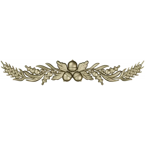 Acorn Laurel Swag - STL 3D model for CNC milling