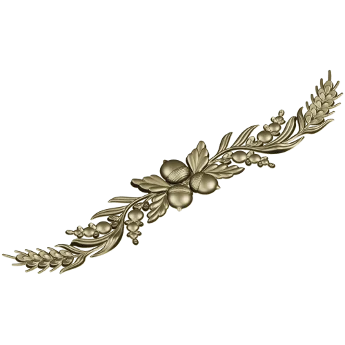 Acorn Laurel Swag - STL 3D model for CNC milling