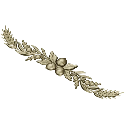 Acorn Laurel Swag - STL 3D model for CNC milling