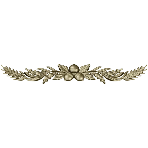 Acorn Laurel Swag - STL 3D model for CNC milling