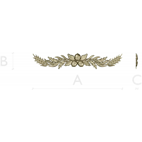 Acorn Laurel Swag - STL 3D model for CNC milling