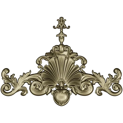 Baroque Shell Crest - STL 3D model for CNC carving