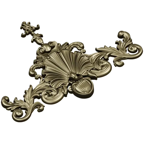 Baroque Shell Crest - STL 3D model for CNC carving