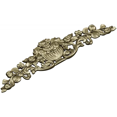 Floral Urn Cartouche STL for CNC