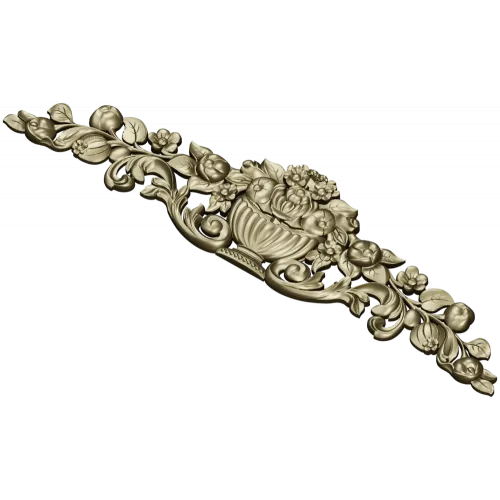 Floral Urn Cartouche STL for CNC