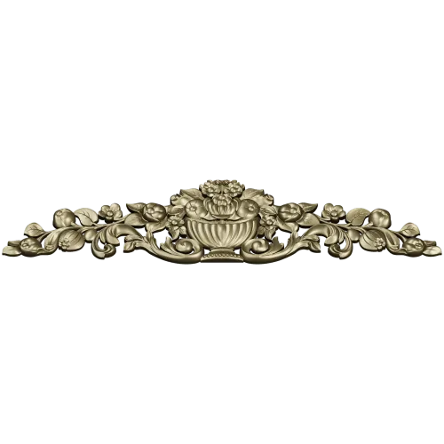 Floral Urn Cartouche STL for CNC