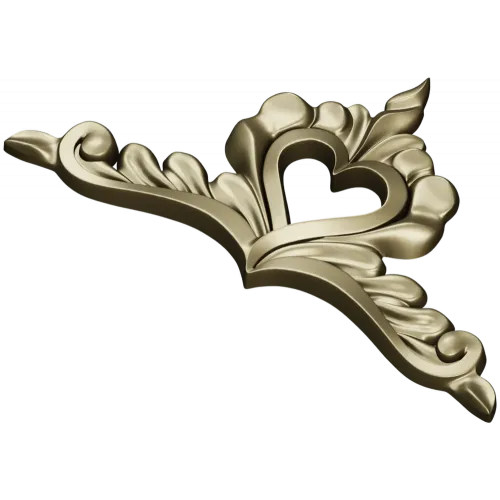 Сердечный вензель - декоративная накладка STL для ЧПУ