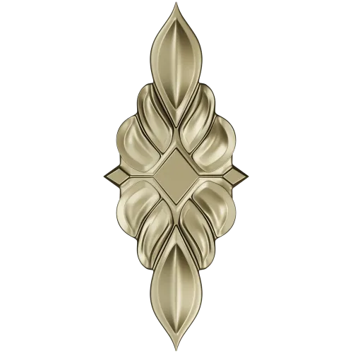 Acanthus Diamond Cartouche - STL 3D model for CNC