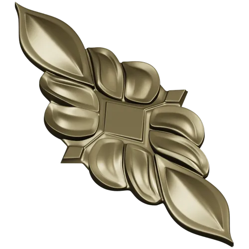 Acanthus Diamond Cartouche - STL 3D model for CNC