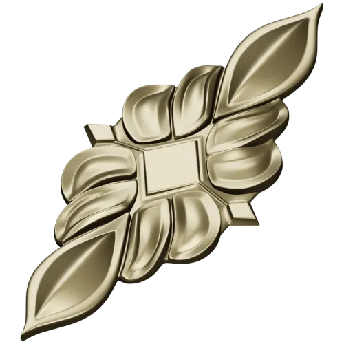 Acanthus Diamond Cartouche - STL 3D model for CNC