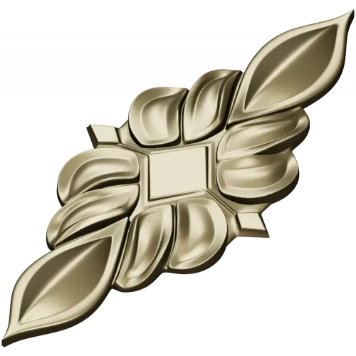 Acanthus Diamond Cartouche - STL 3D model for CNC