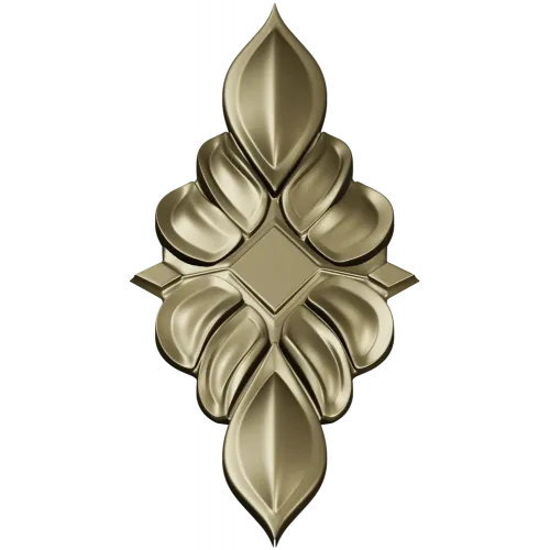 Acanthus Diamond Cartouche - STL 3D model for CNC