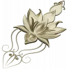 Lotus-inspired vertical applique STL for CNC carving