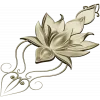 Lotus-inspired vertical applique STL for CNC carving