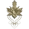 Lotus-inspired vertical applique STL for CNC carving