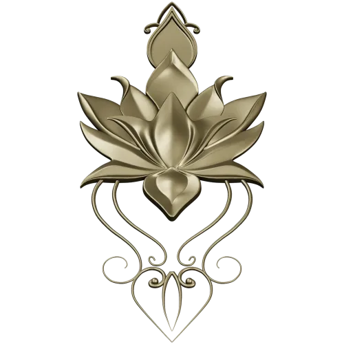 Lotus-inspired vertical applique STL for CNC carving