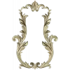 Baroque Acanthus Vertical Cartouche - STL 3D model for CNC