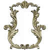Baroque Acanthus Vertical Cartouche - STL 3D model for CNC