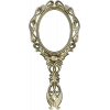 Rococo Oval Hand Mirror Frame 3D STL for CNC