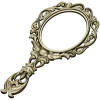 Rococo Oval Hand Mirror Frame 3D STL for CNC