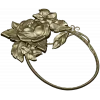 Rosecrest Oval - high-relief floral frame STL for CNC