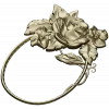 Rosecrest Oval - high-relief floral frame STL for CNC