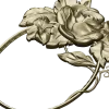 Rosecrest Oval - high-relief floral frame STL for CNC