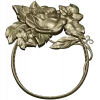 Rosecrest Oval - high-relief floral frame STL for CNC