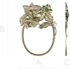 Rosecrest Oval - high-relief floral frame STL for CNC
