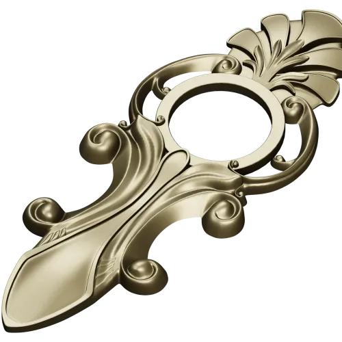Acanthus Ring Applique STL 3D Model for CNC