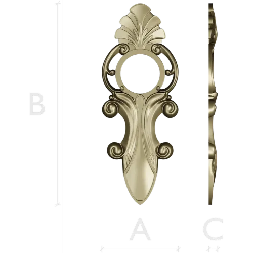 Acanthus Ring Applique STL 3D Model for CNC