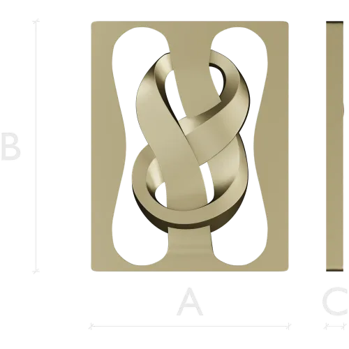 Decorative Ribbon Knot Panel - STL 3D model for CNC router