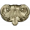 Rococo Shell Cartouche - STL 3D model for CNC