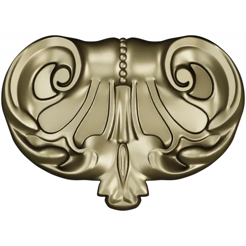 Rococo Shell Cartouche - STL 3D model for CNC